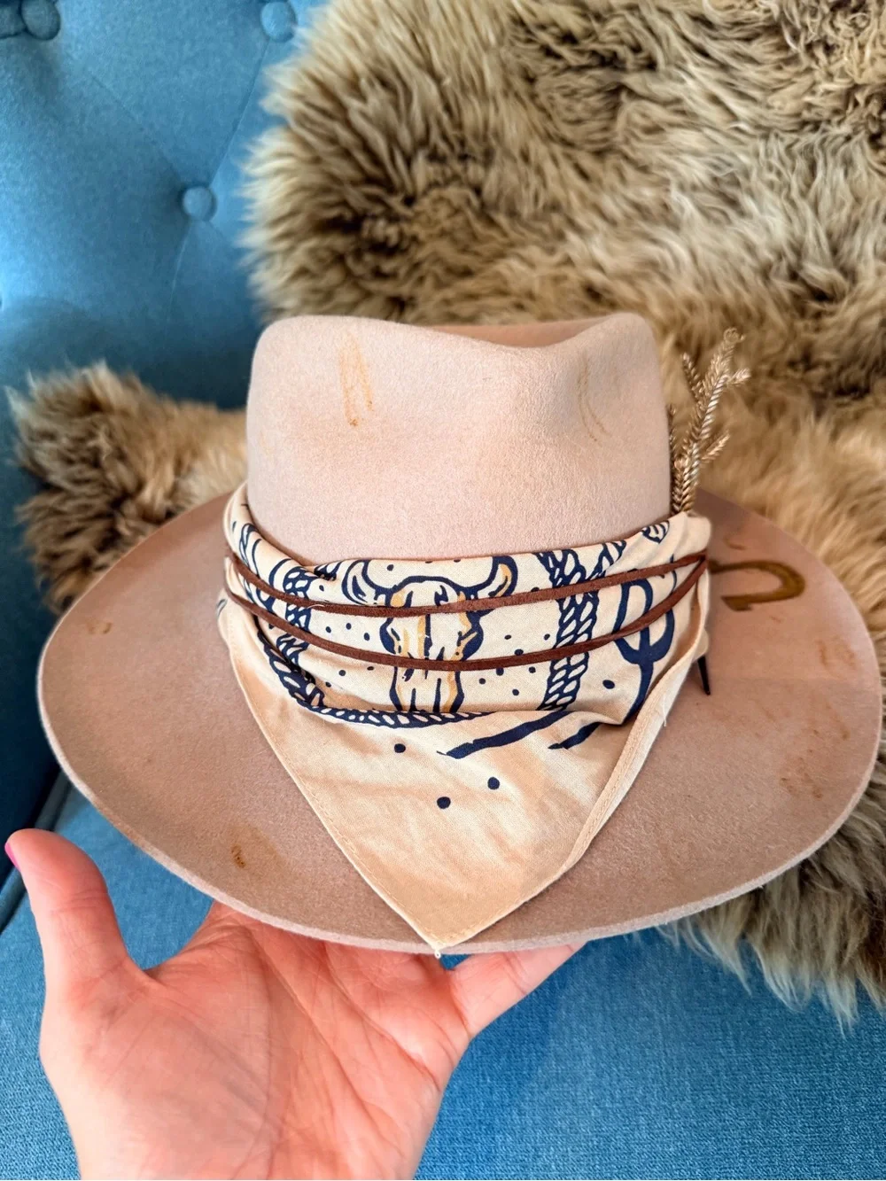 Rancher Hat Custom Ordered by Lack of Color 57CM brand New